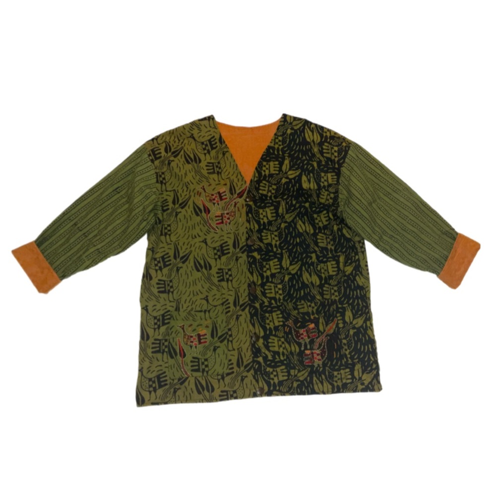 Green / Orange Reversible Jacket - Unique, Intere… - image 6
